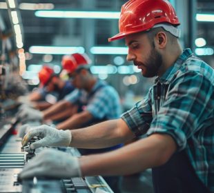 Praca na hali produkcyjnej